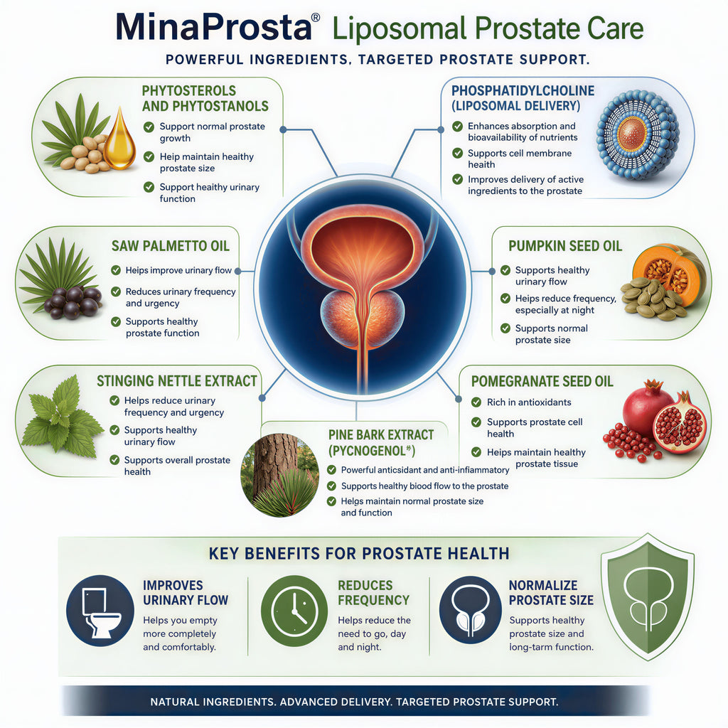 MinaProsta® Prostate Care Liposomes | 500 ML | Ultrasomal® High-Absorption Formula